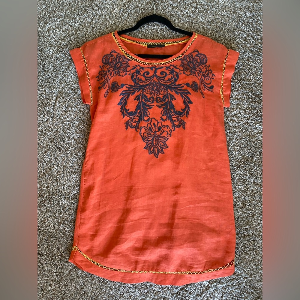 THML Coral Embroidered Dress